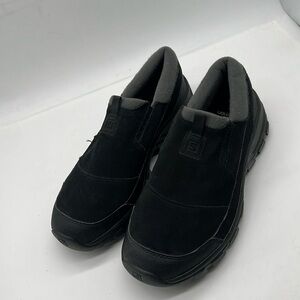 Salomon Women Size 10 Black Suede Contagrip Winter Slip On Shoes